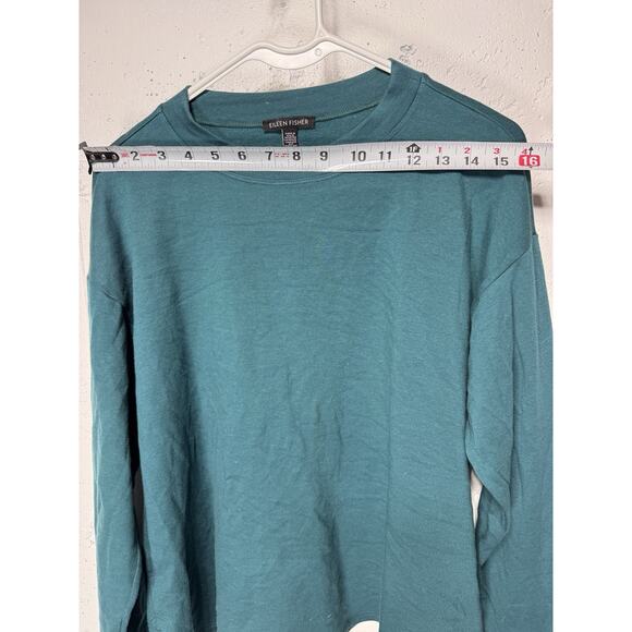 Eileen Fisher Turquois Knit Round Neck Blouse XXS Runs Large. - Picture 5 of 6